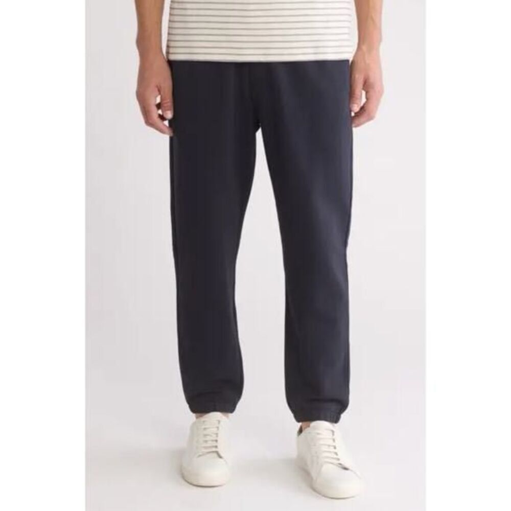 ✨Vince Mens Stretch Cotton Fleece Lined Navy Sz 38 Jogger Pants✨ - Picture 1 of 7